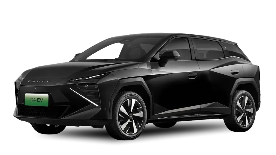 OMODA 4 EV in de kleur Nocturne Black